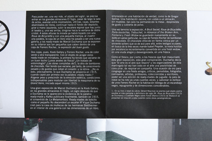 Texto y fotografías para el cartel-catálogo "Gran exposició de Marcel Duchamp", 2015